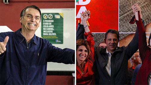 Bolsonaro y Haddad van a la segunda vuelta de las presidenciales en Brasil